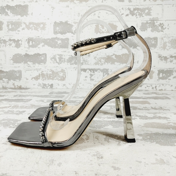 Marc Fisher Shoes - New Marc Fisher Karima Black Metallic Ankle Strap Heels Sandals T644